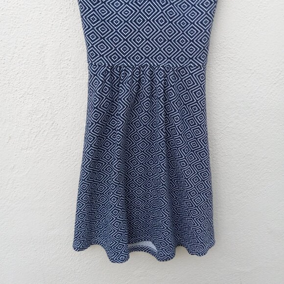 Anthro Postmark Diamond Batik/Geometric Print Back Cut Out Dress Size 8 - Picture 5 of 13